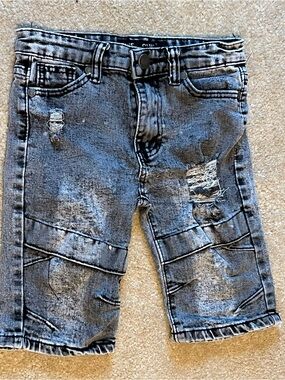 Boy’s Blue Cult  Distressed Black Denim Shorts